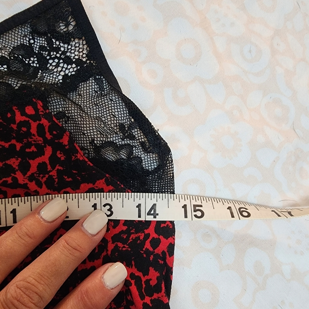 SOLD! BlackHeart - Red & Black Cheetah Print Tank Top - Picture 3 of 7